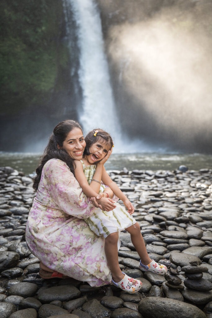 Family Photo at Blangsinga Waterfall