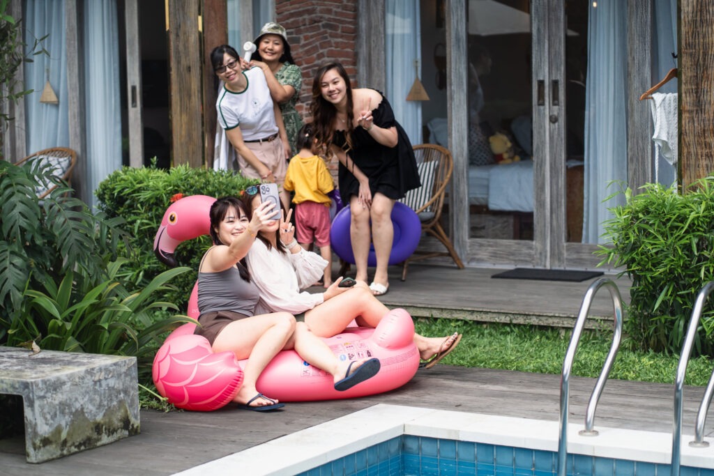 Family and friends gathering in Bali